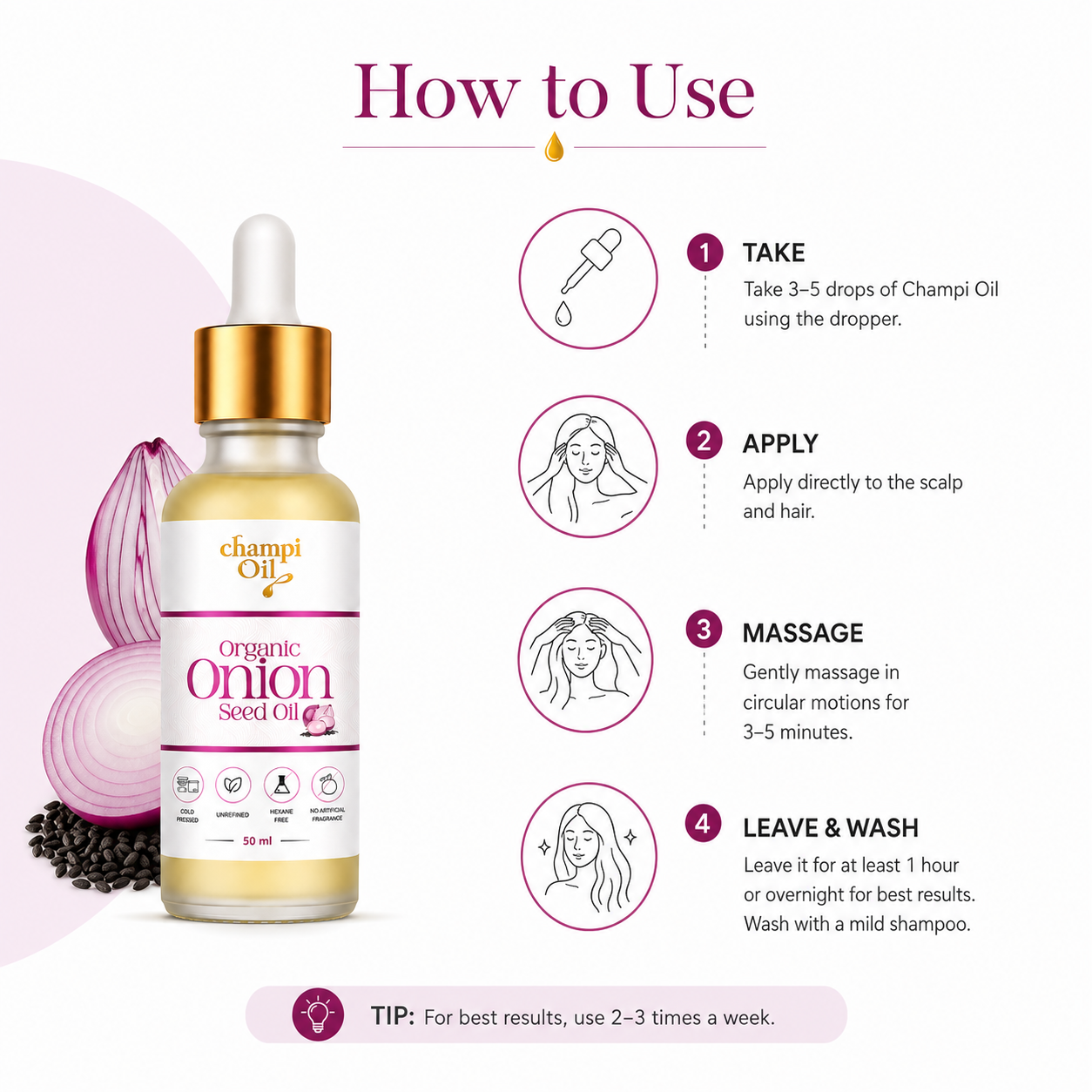 Organic Onion Seed Oil-50ml