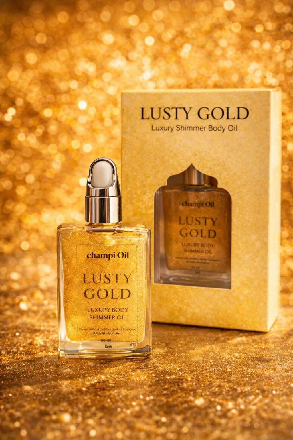 LUSTY GOLD – Luxury Shimmer Body Oil (50ml)