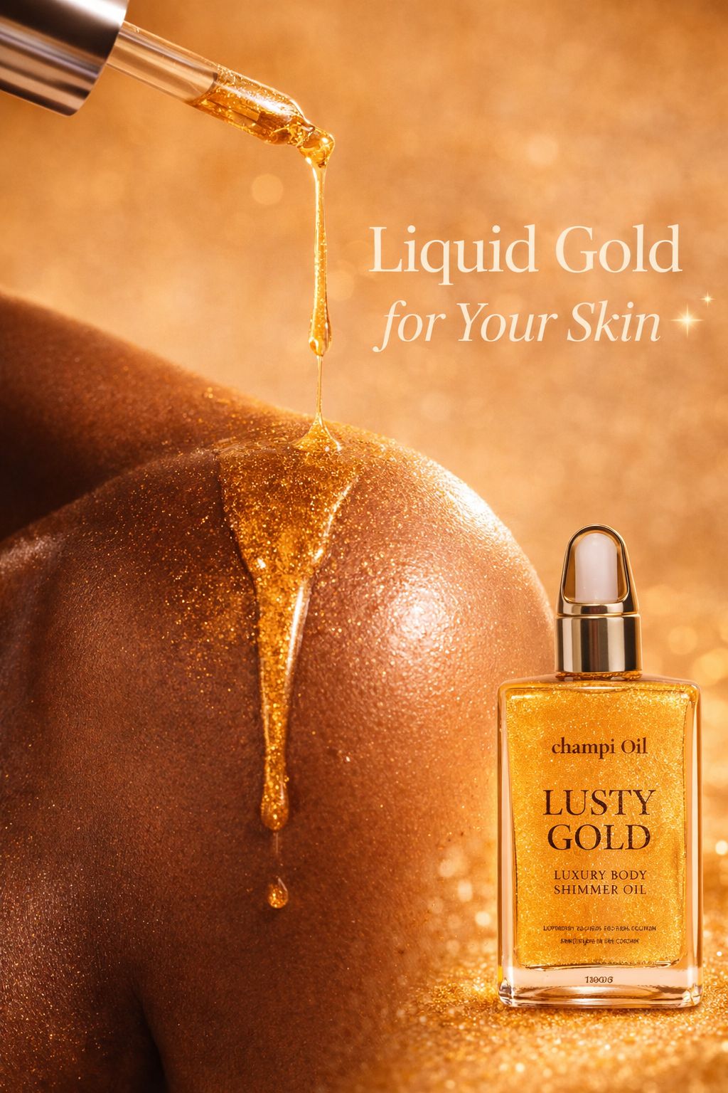 LUSTY GOLD – Luxury Shimmer Body Oil (50ml)