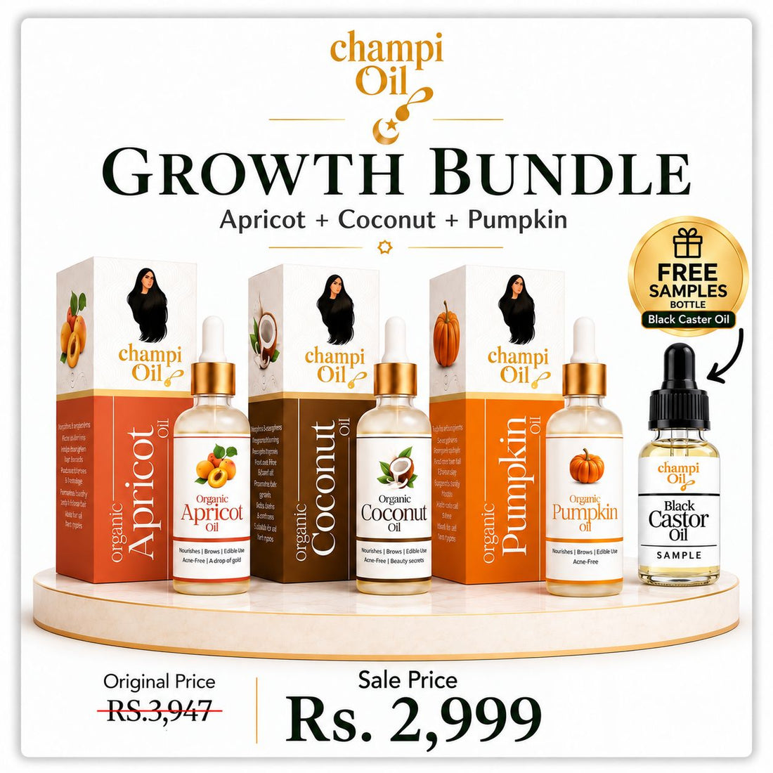 Champi Oil Growth Bundle for stronger and healthier-looking hair