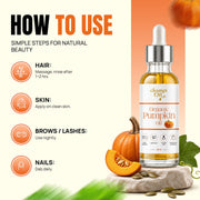 Applying Pumpkin Seed Oil to the scalp and hair roots with gentle massage