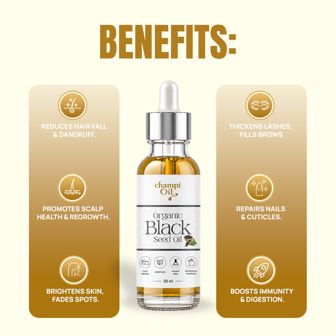 Benefits of organic black seed oil for hair and scalp