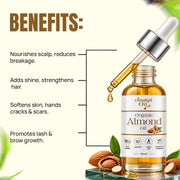 Sweet Almond Oil for softer hair, scalp nourishment and smooth hydrated skin