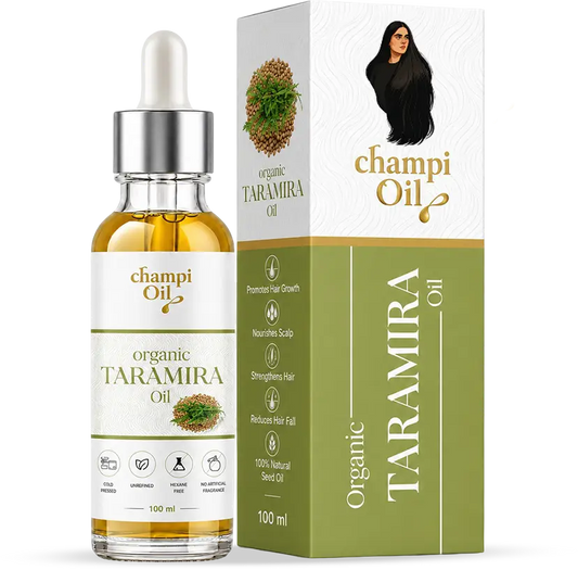 Champi Oil Taramira Oil bottle for natural hair and scalp care